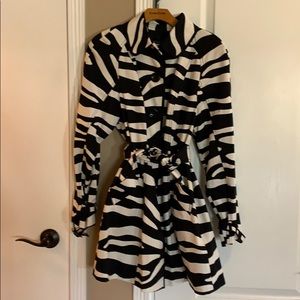 INC Black and White Zebra print Women’s coat